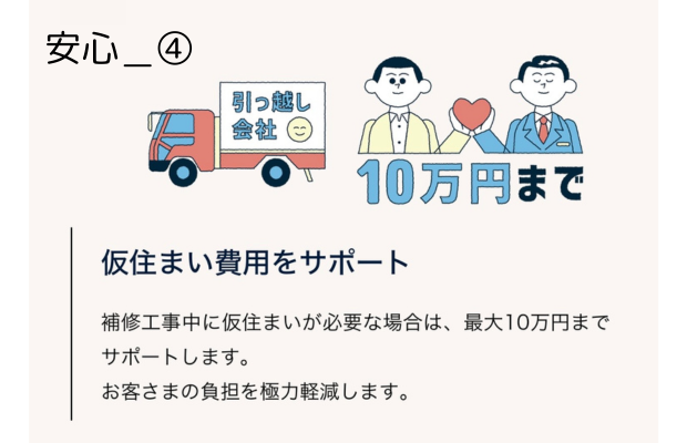 引越し会社と10万円サポート