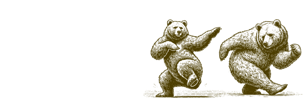 踊る熊のイラスト