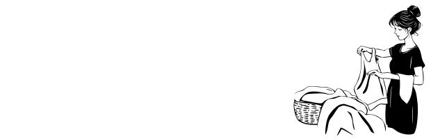 洗濯物をたたまない家事のイラスト