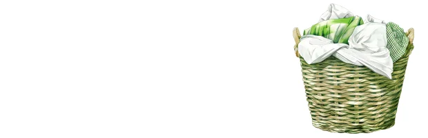 洗濯物カゴに衣類が入っている様子